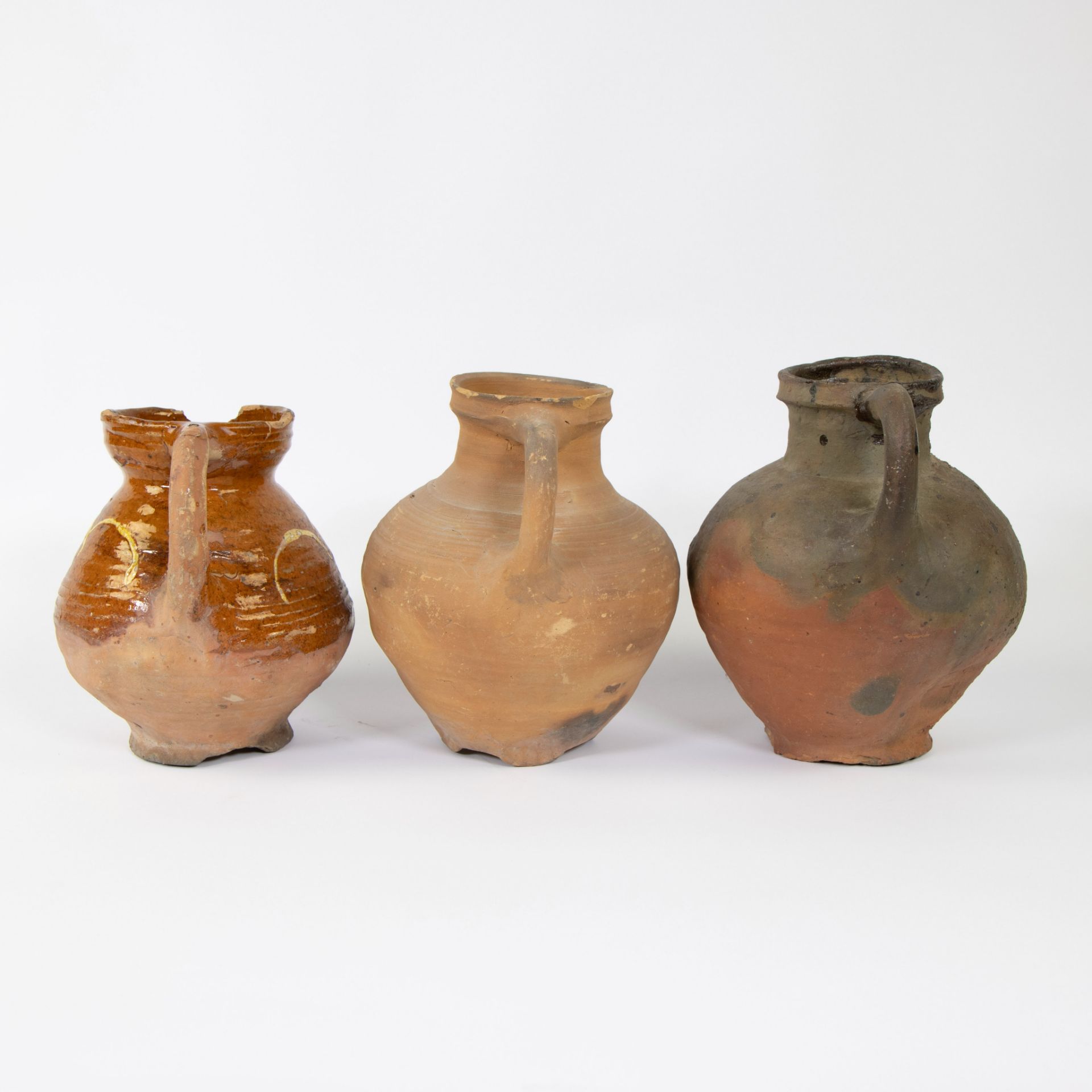 Collection of archaeological pottery, 3 jugs 14th/15th century - Image 2 of 5