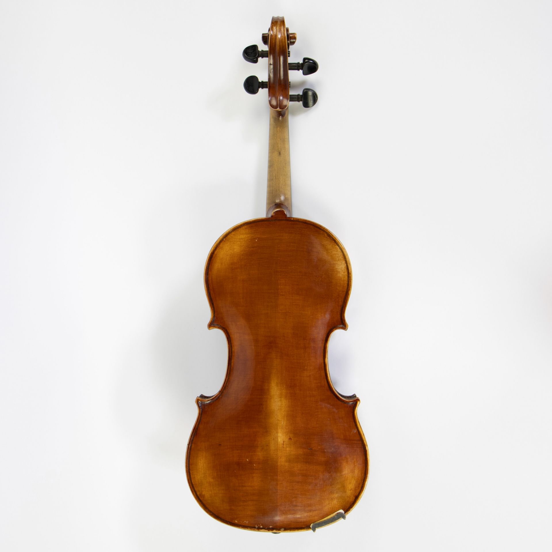 Violin Label 'Antonius Stradiuarius, Cremonensis, 1716, made in Germany', playable, 360mm, wooden ca - Image 3 of 5