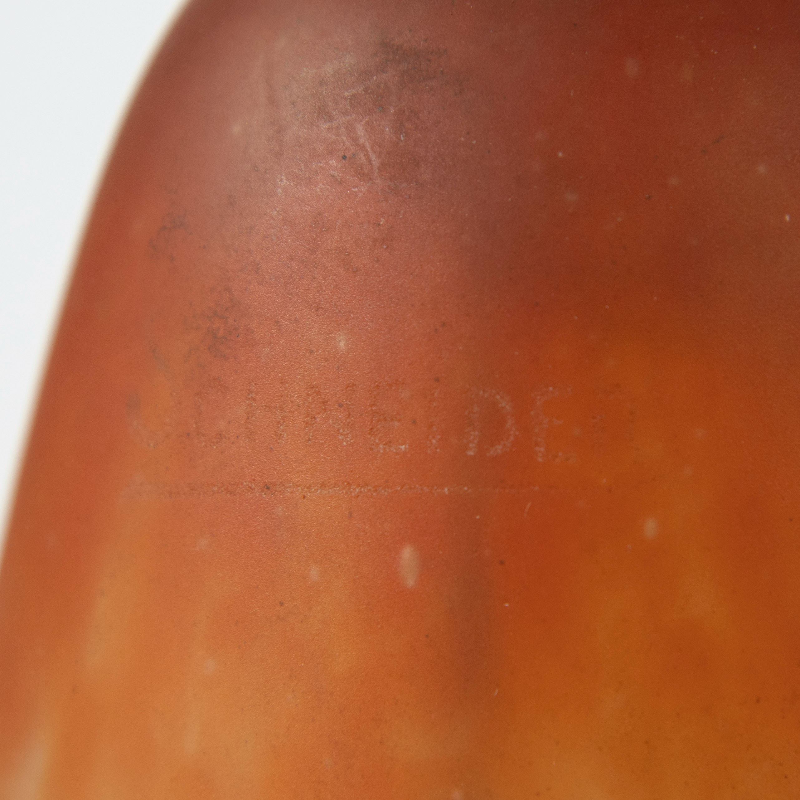 French SCHNEIDER Shade table lamp, wrought iron, signed. - Image 5 of 5