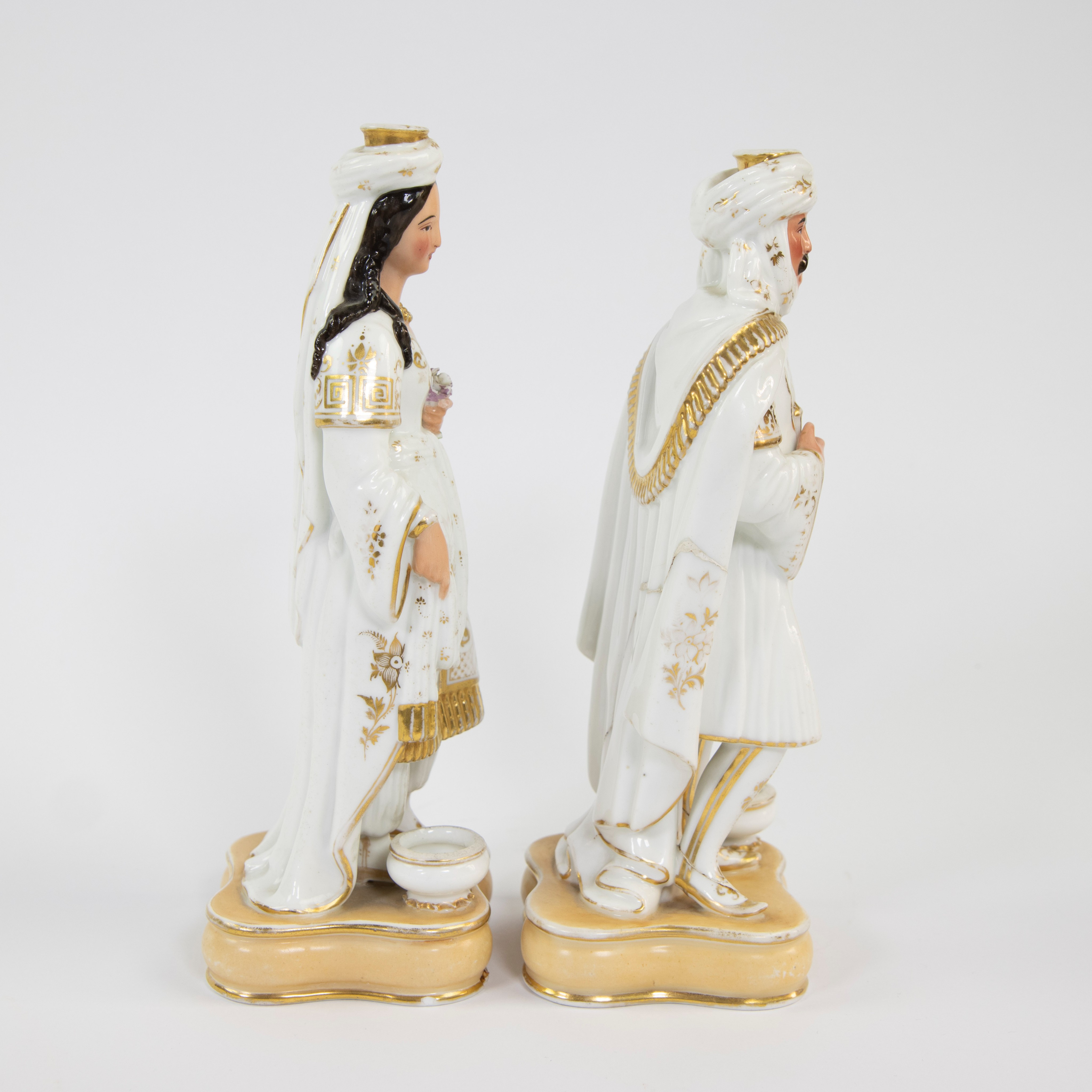 JACOB-PETIT (1796-1868), perfume bottles in the form of a Sultan and Sultana, marked j.p. - Image 4 of 6