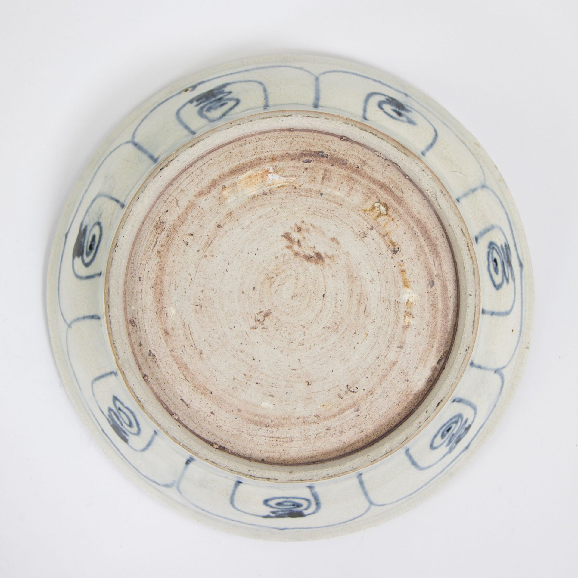 Ming plate in blue and white Chinese porcelain - Bild 2 aus 2