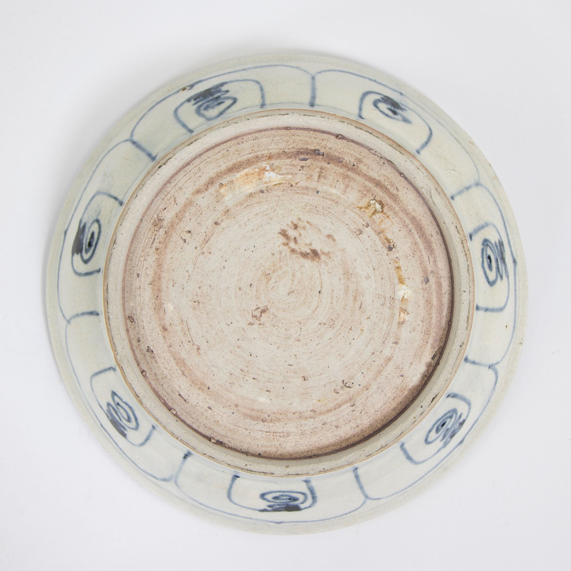 Ming plate in blue and white Chinese porcelain - Image 2 of 2