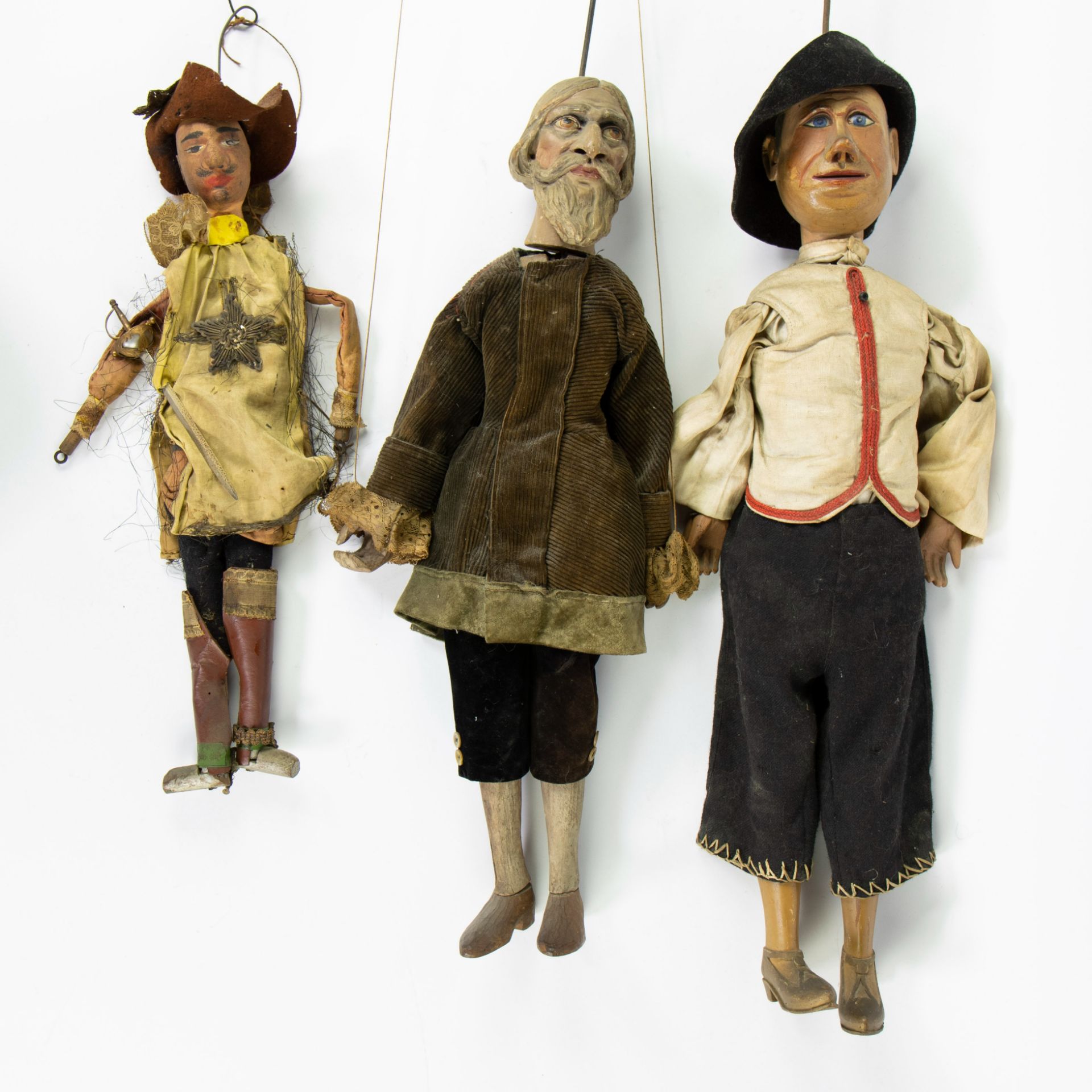 Collection of 3 large puppet dolls