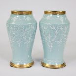 Pair of fine porcelain vases Arlette from Le Tallec, France