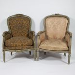 2 bergères style Louis XV