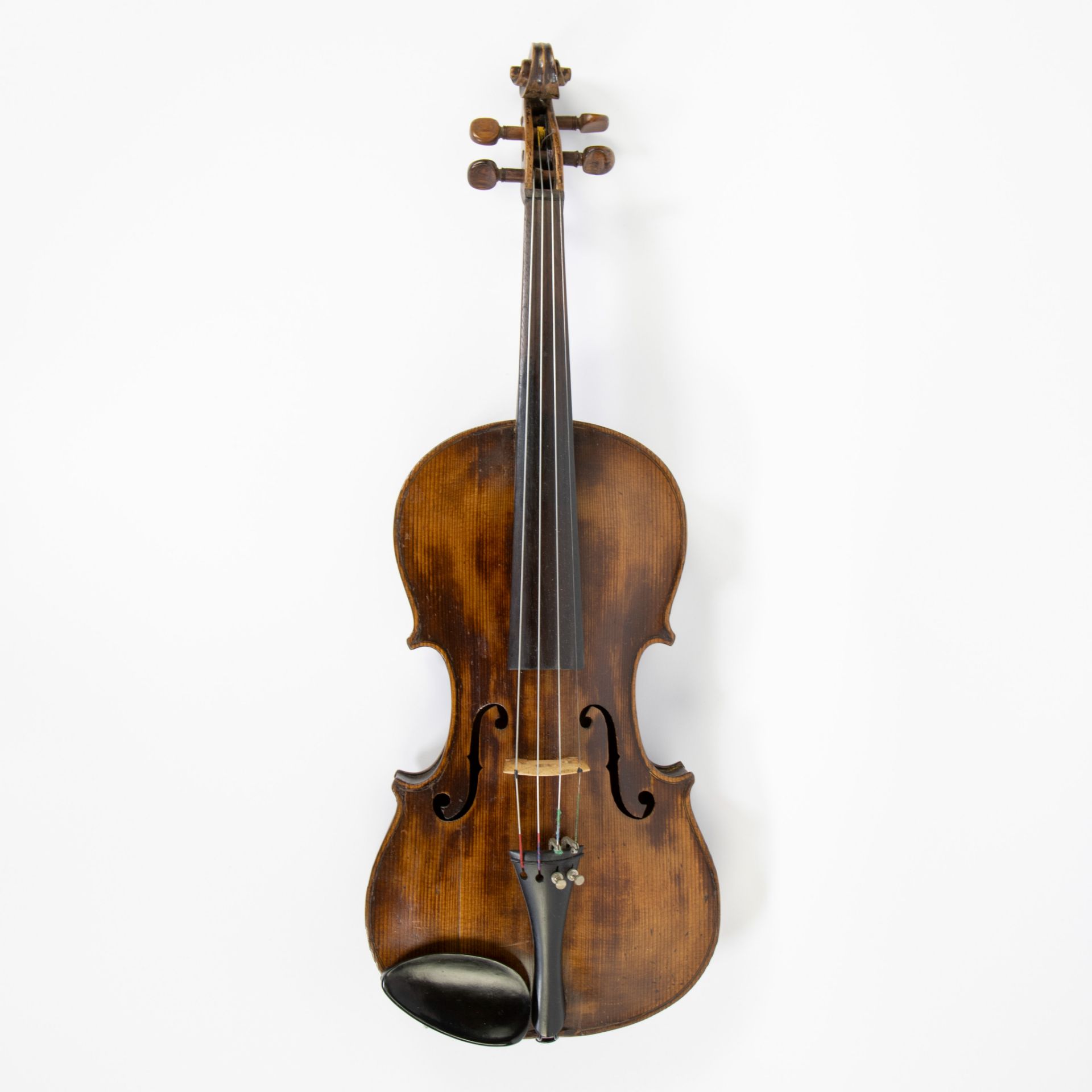 Violin copy Stainer, cracks top restored, 359mm, case incl.