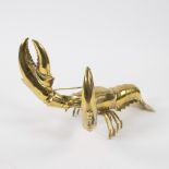 Ornamental lobster in brass