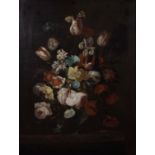 Dutch school 18th century oil on canvas Still life with flowers