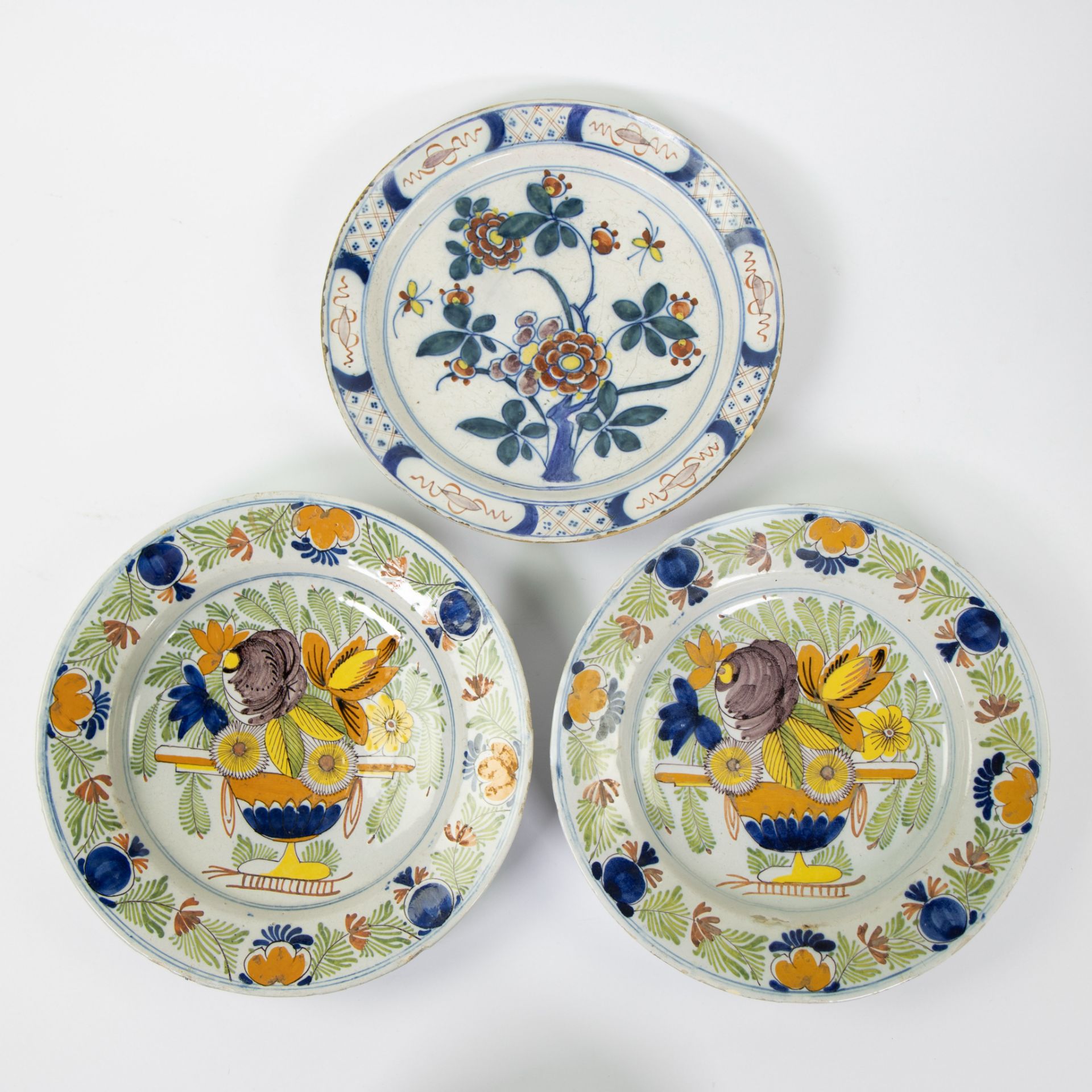 Large lot Delft, polychrome plates, blue including peacock plate and lid vase marked AK (Adrianus Ko - Image 4 of 7