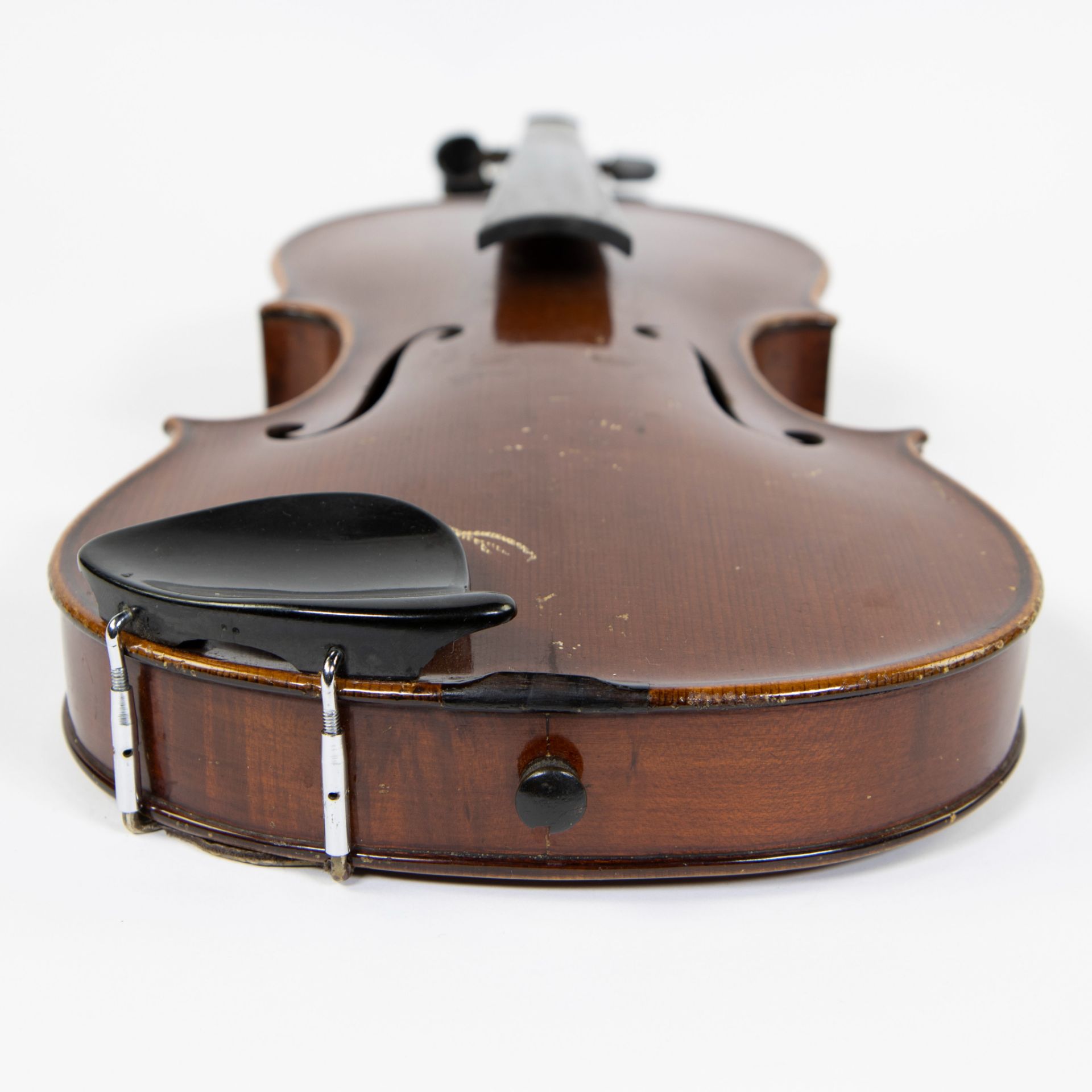 Violin no label, 361mm, wooden case - Image 5 of 5