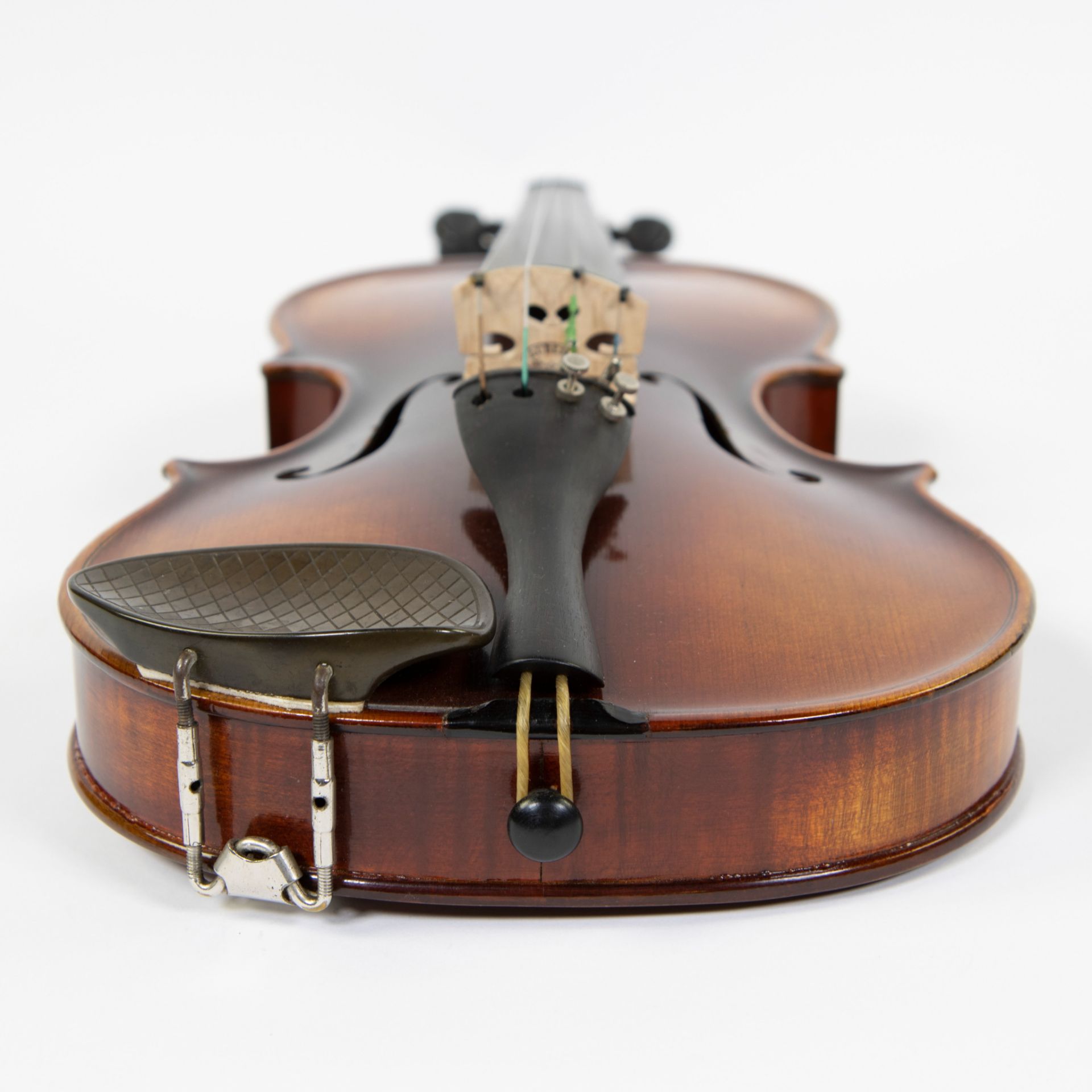 Violin no label, study violin, playable, 356mm, wooden case - Image 5 of 5