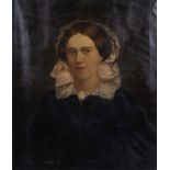 19th century oil on canvas Lady's portrait