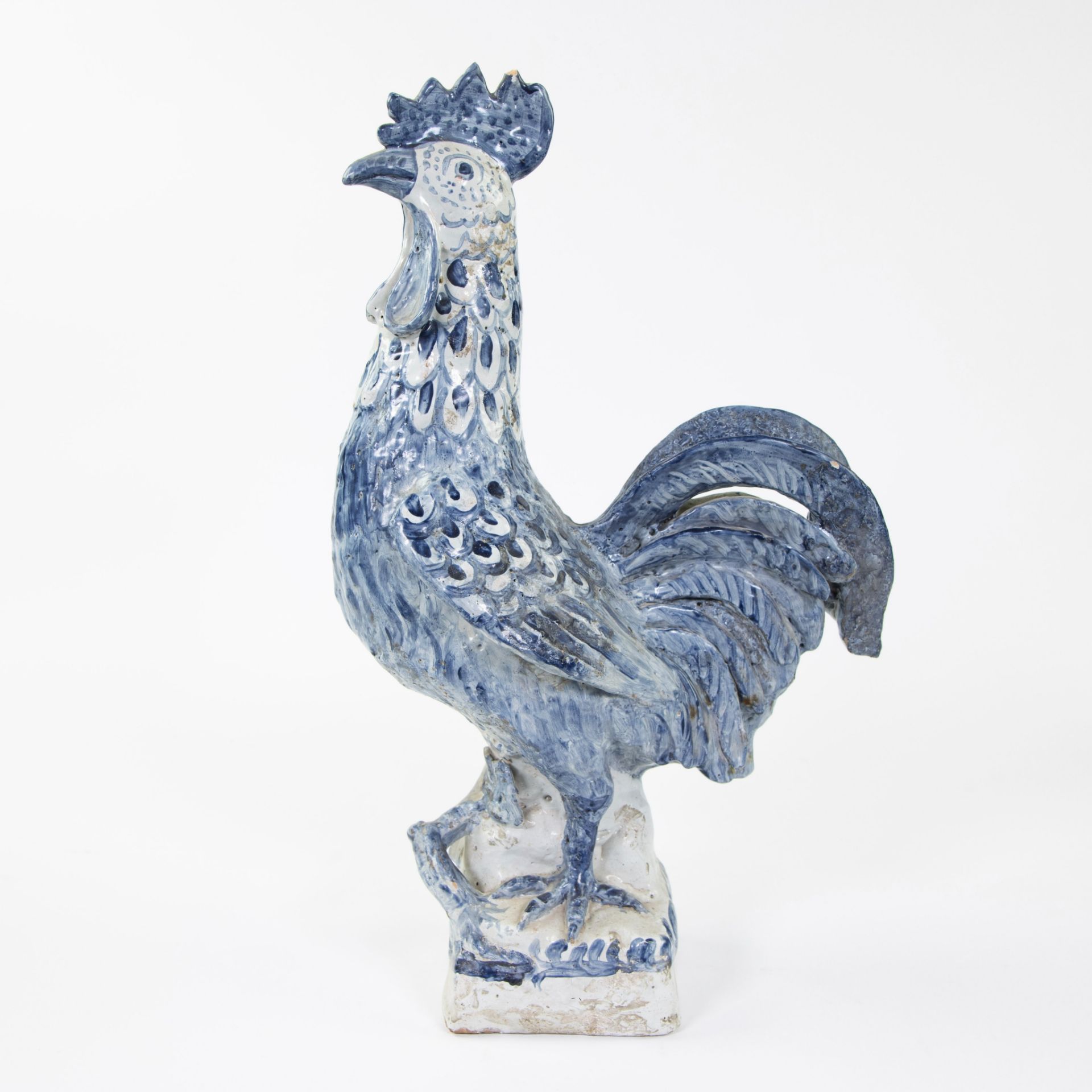 18th century hand-painted ceramic rooster, Northern French - Image 2 of 6