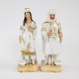 JACOB-PETIT (1796-1868), perfume bottles in the form of a Sultan and Sultana, marked j.p.