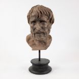 Terracotta head of Seneca the Younger - Roman Stoic Philosopher, 19th century