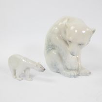 2 porcelain bears, Norway (Porsgrunn), marked.