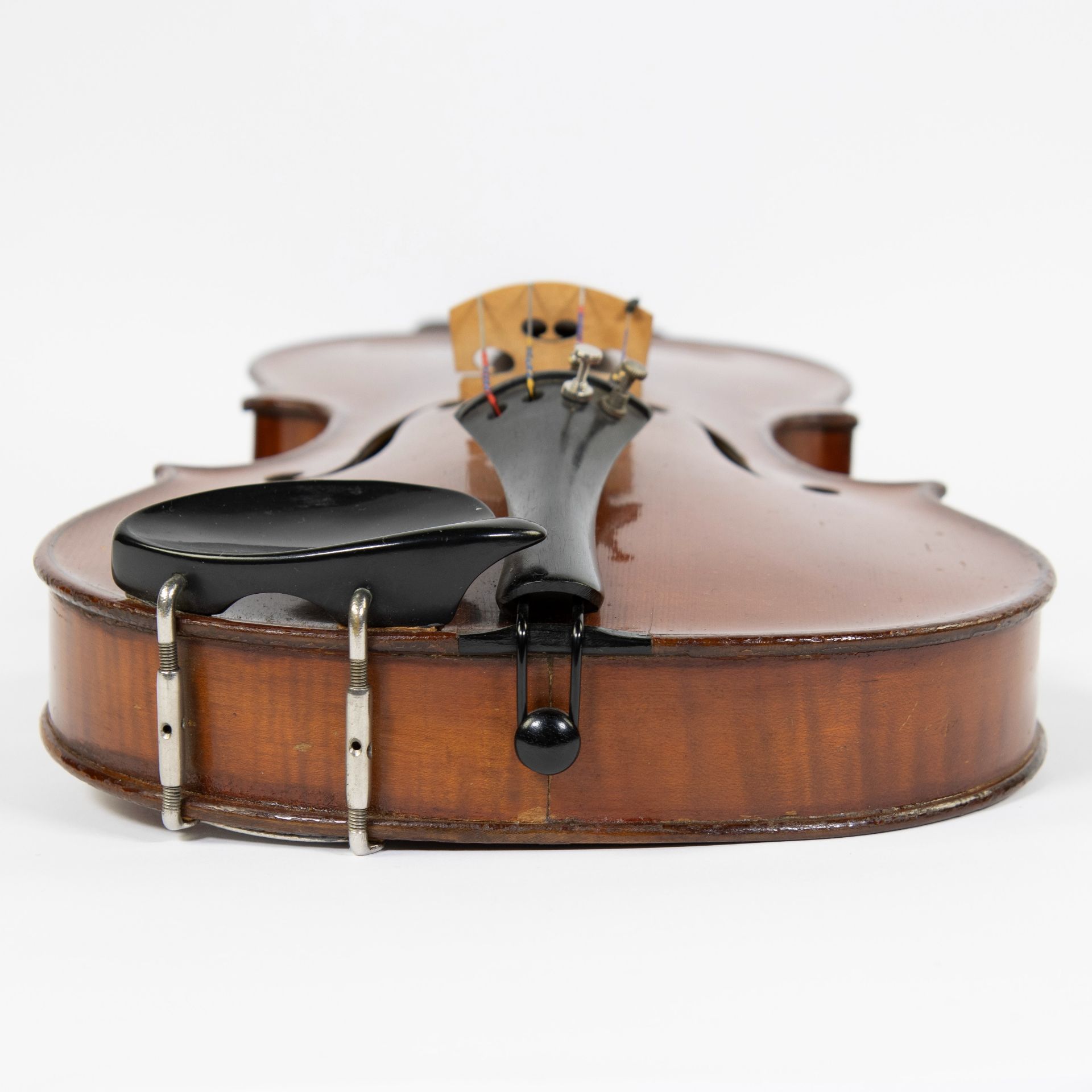 Study violin, label' Andreas Borelli, fecit Parmae, ano 1720, 359mm, playable, soft case - Image 5 of 5