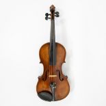 Violin 19th century, German with sculpted head, no label, 358 mm, case incl.