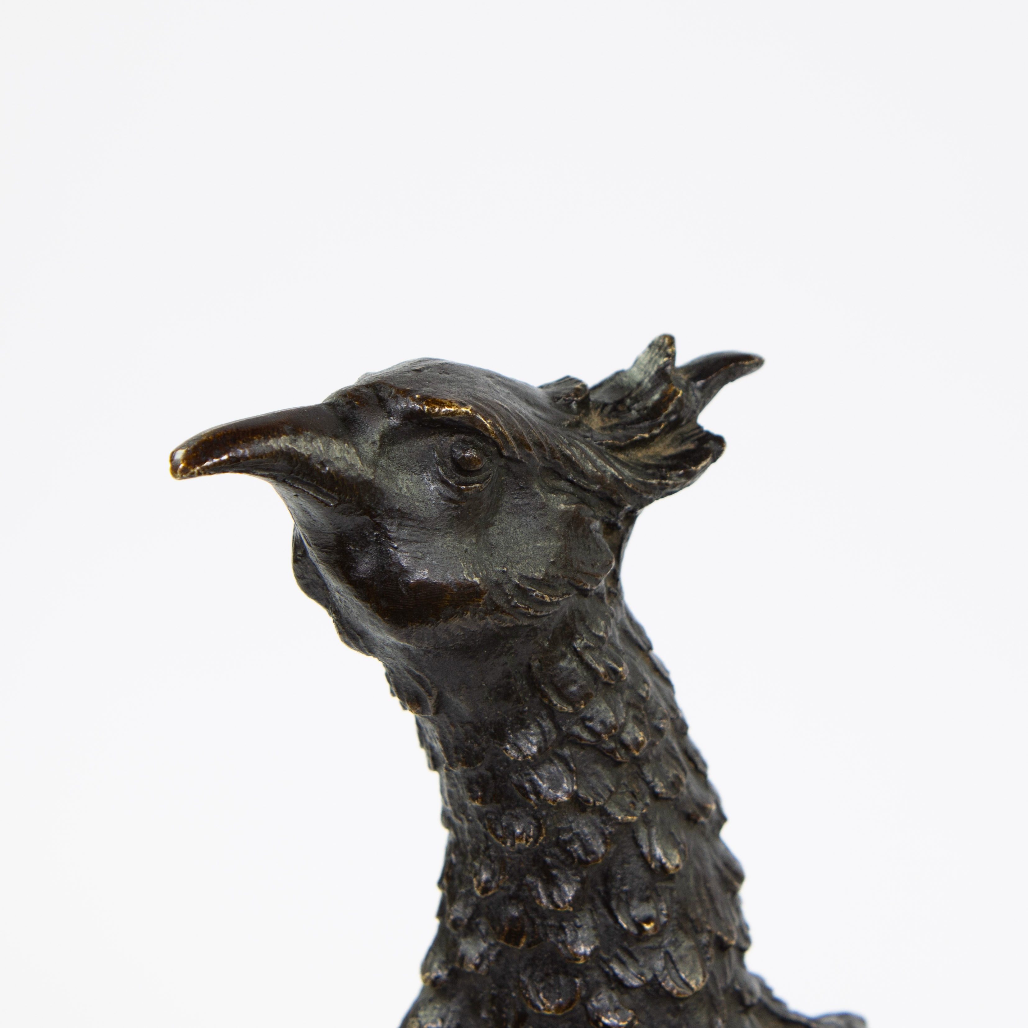 Antonio AMORGASTI (1880-1942), patinated and partly gilt bronze pheasant, signed and dated 1920. - Image 3 of 6