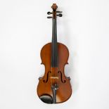 Violin label 'Antonius Stradiuarius, Cremonensis, 1712', 358mm, case incl.