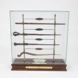 Harry Potter wands in a handsome display TRIWIZARD CHAMPIONS