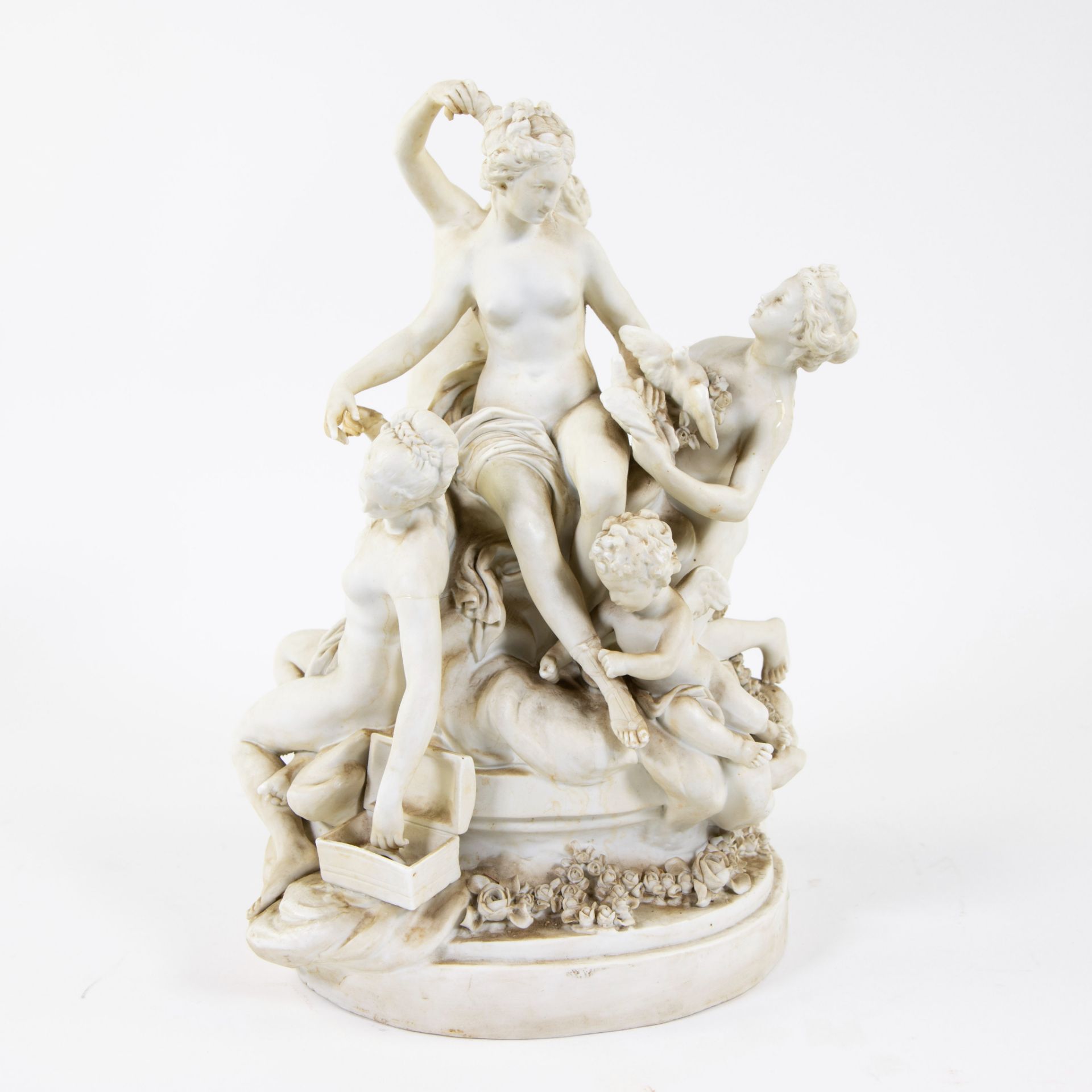 Biscuit group of Venus with putti and nymphs, model by Simon Louis Boizot (1743 - 1809) from the yea - Image 2 of 5