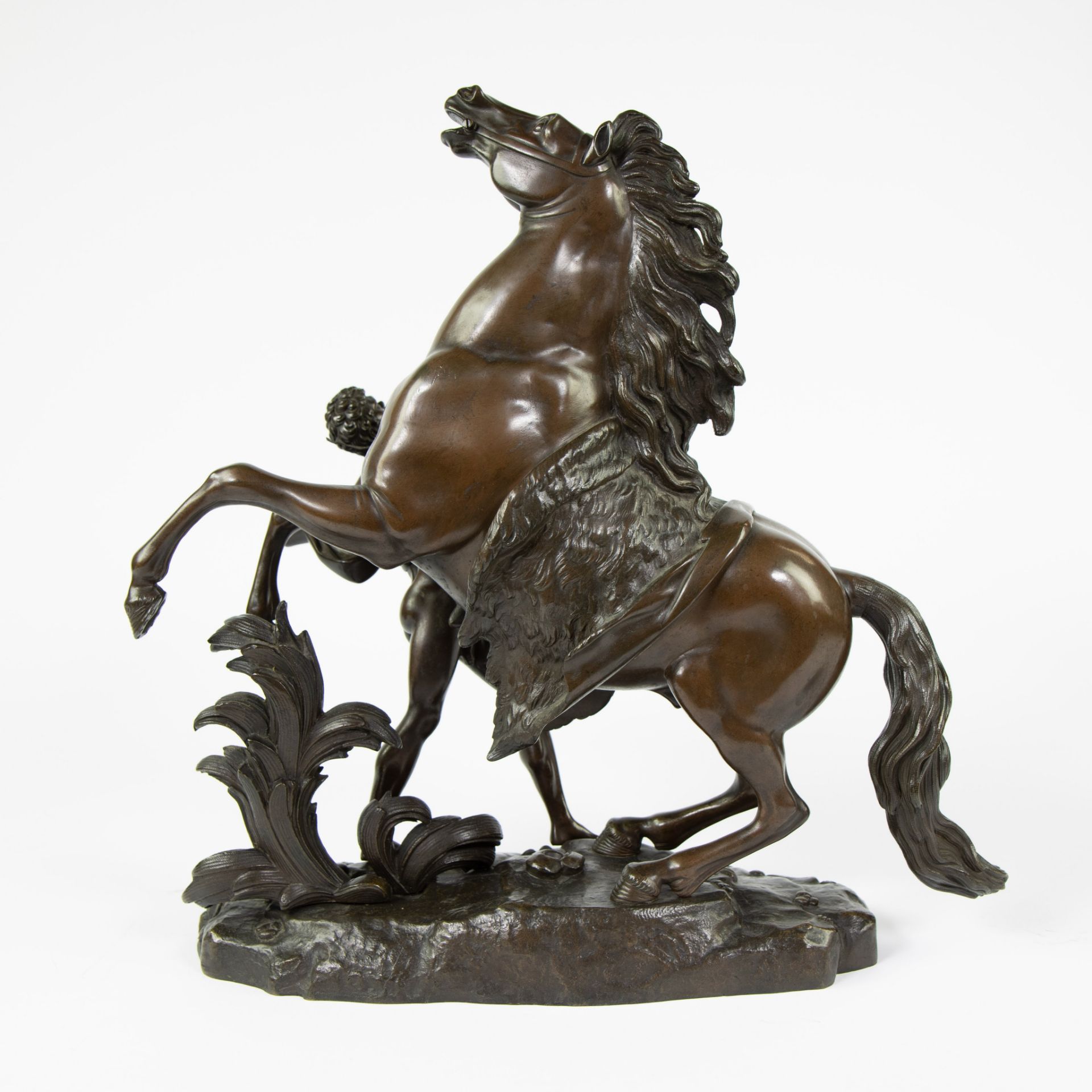 Brown patinated bronze Cheval de Marly, after G. Coustou - Bild 3 aus 4