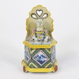 Delft polychrome 18th century posture 'brother teases me'