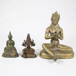 Collection of bronze Buddhas Tibet, India and Burma.