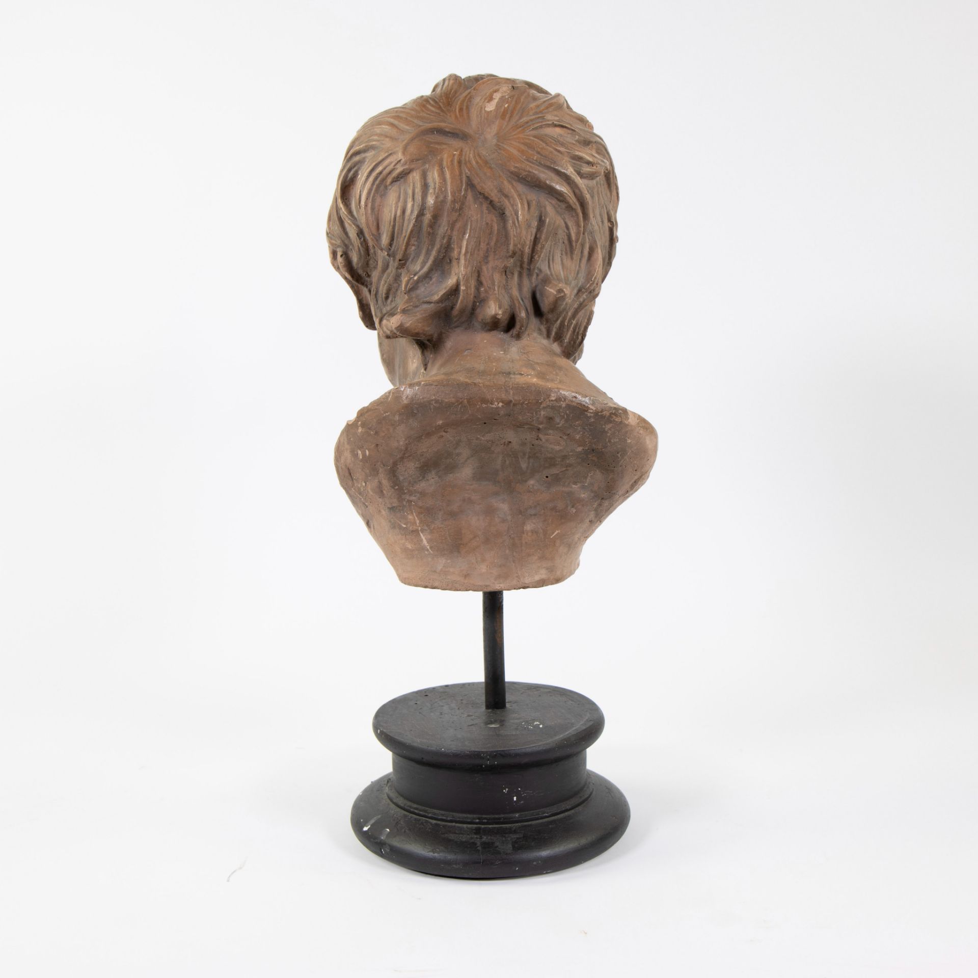 Terracotta head of Seneca the Younger - Roman Stoic Philosopher, 19th century - Image 3 of 4