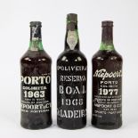 Collection of 2 bottles Nieupoort PORTO 1963 and 1977 and bottle MADEIRA 1968