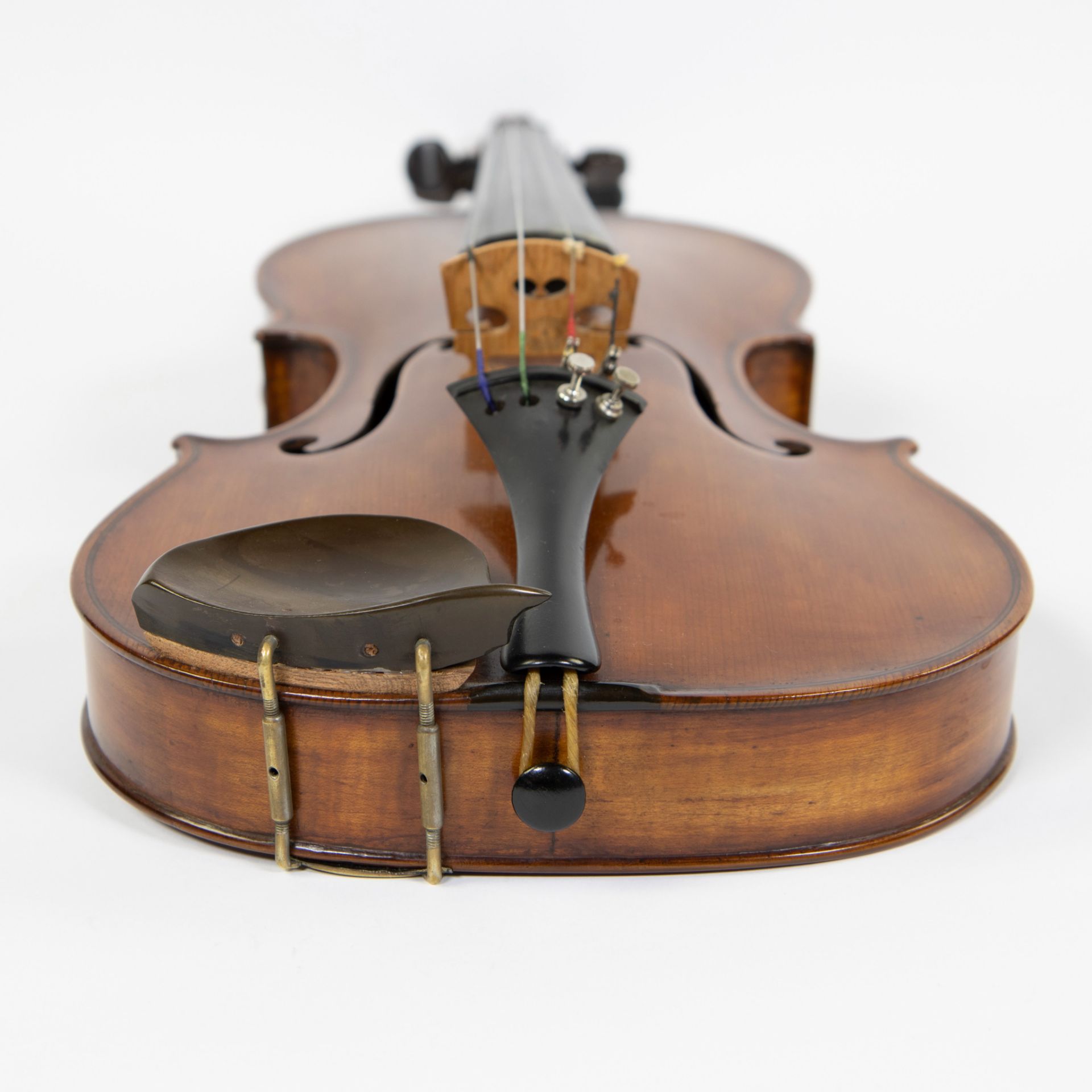 Violin unknown, 356mm, playable, wooden case - Image 5 of 5