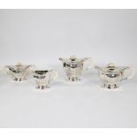 DELHEID silver coffee and tea set 4 pieces, design world exhibition 1939 in Paris model 34828 (manuf