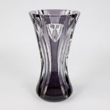 Val Saint Lambert Art Deco lilac crystal vase
