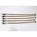 Lot of 5 violin bows