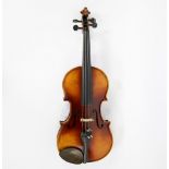 Violin no label, study violin, playable, 356mm, wooden case
