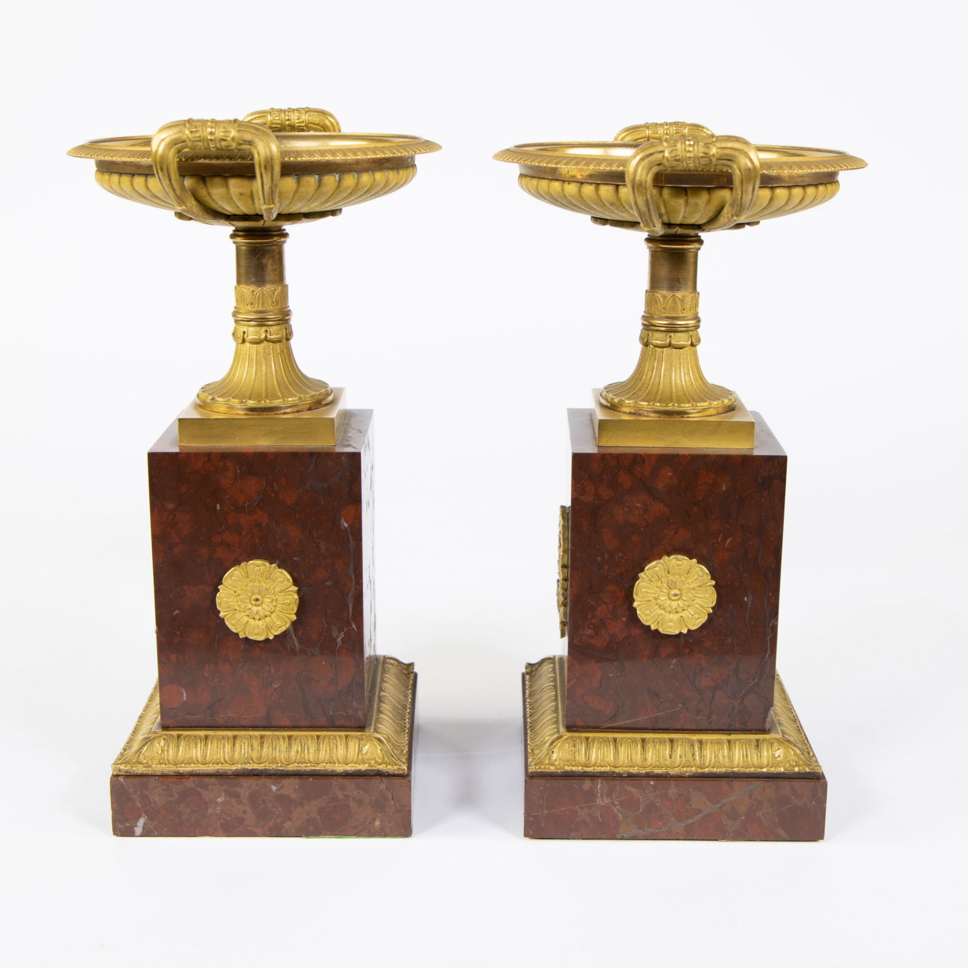 Pair of French marble Empire tazza - Image 2 of 5