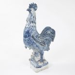 18th century hand-painted ceramic rooster, Northern French