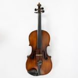 Violin no label, German, wooden 19th century case