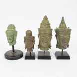 Collection of 4 Thai Buddhas on stand