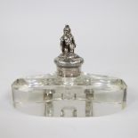 Inkwell with silver mount, French Napoleon III
