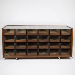 Vintage display cabinet with glass drawers ca 1940