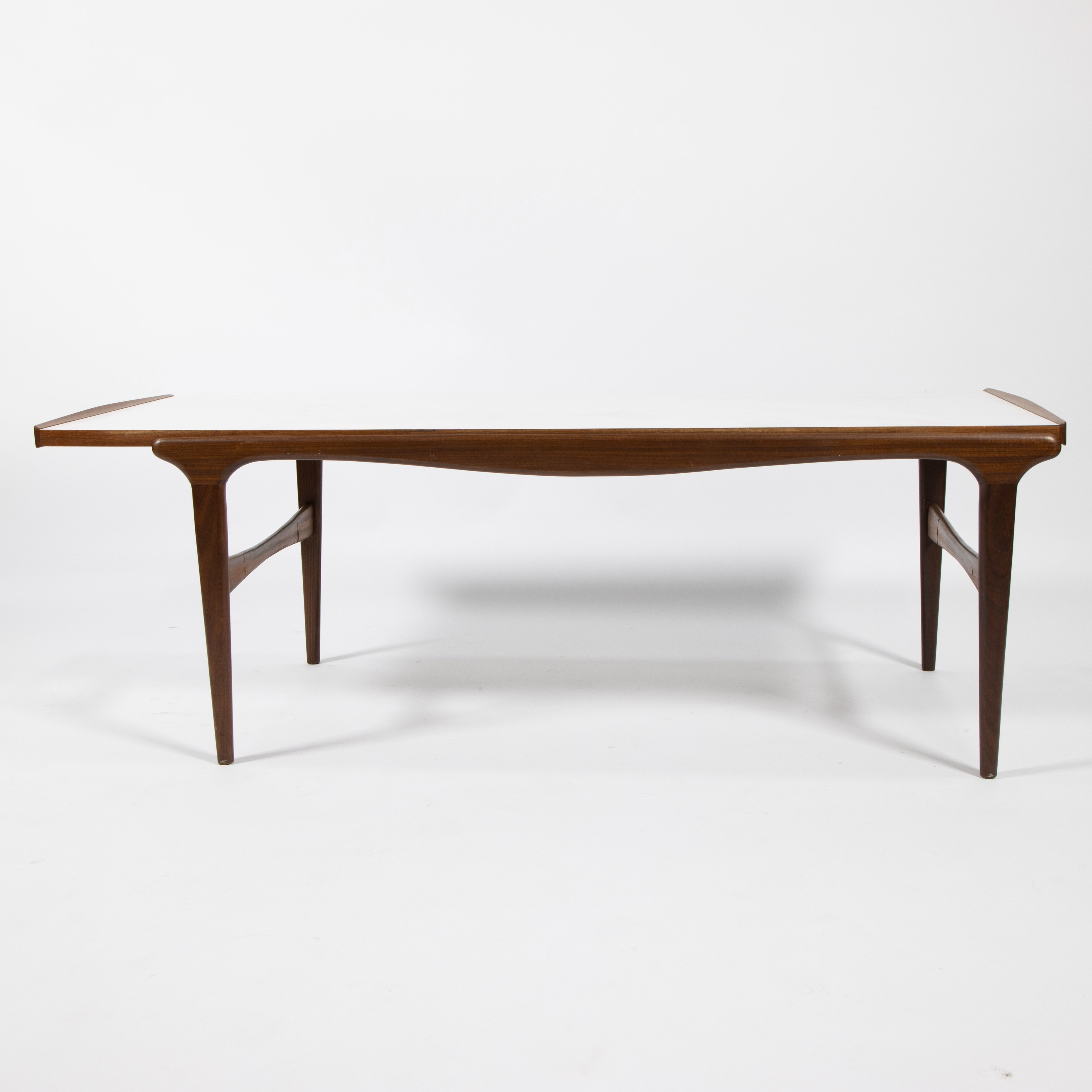 Vintage Scandinavian coffee table with formica top from the 1960s - Image 2 of 2