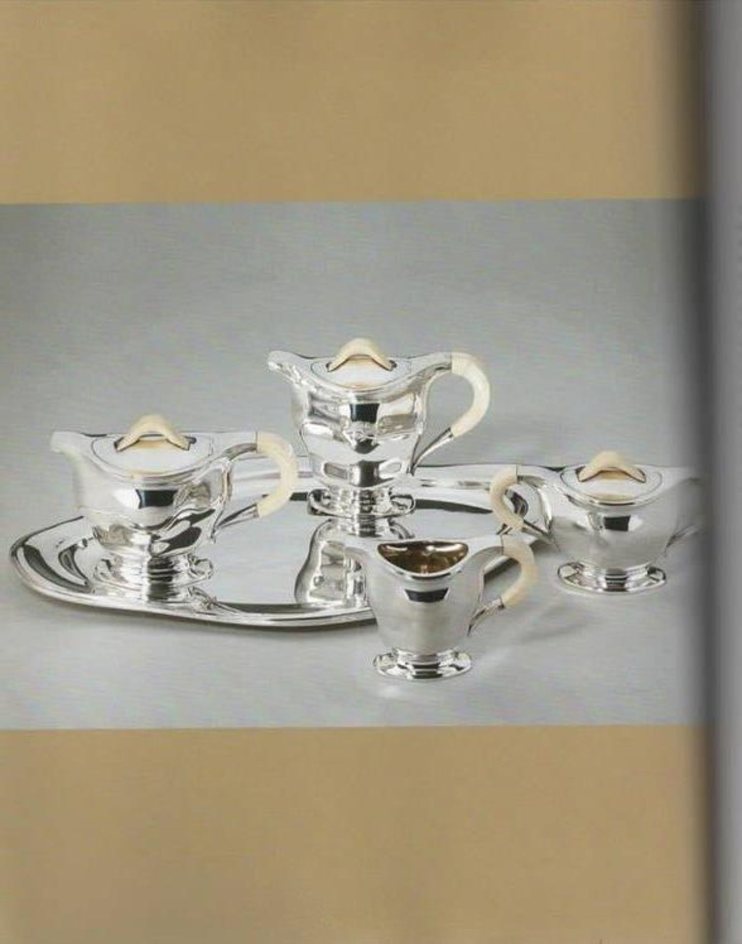 DELHEID silver coffee and tea set 4 pieces, design world exhibition 1939 in Paris model 34828 (manuf - Bild 12 aus 12