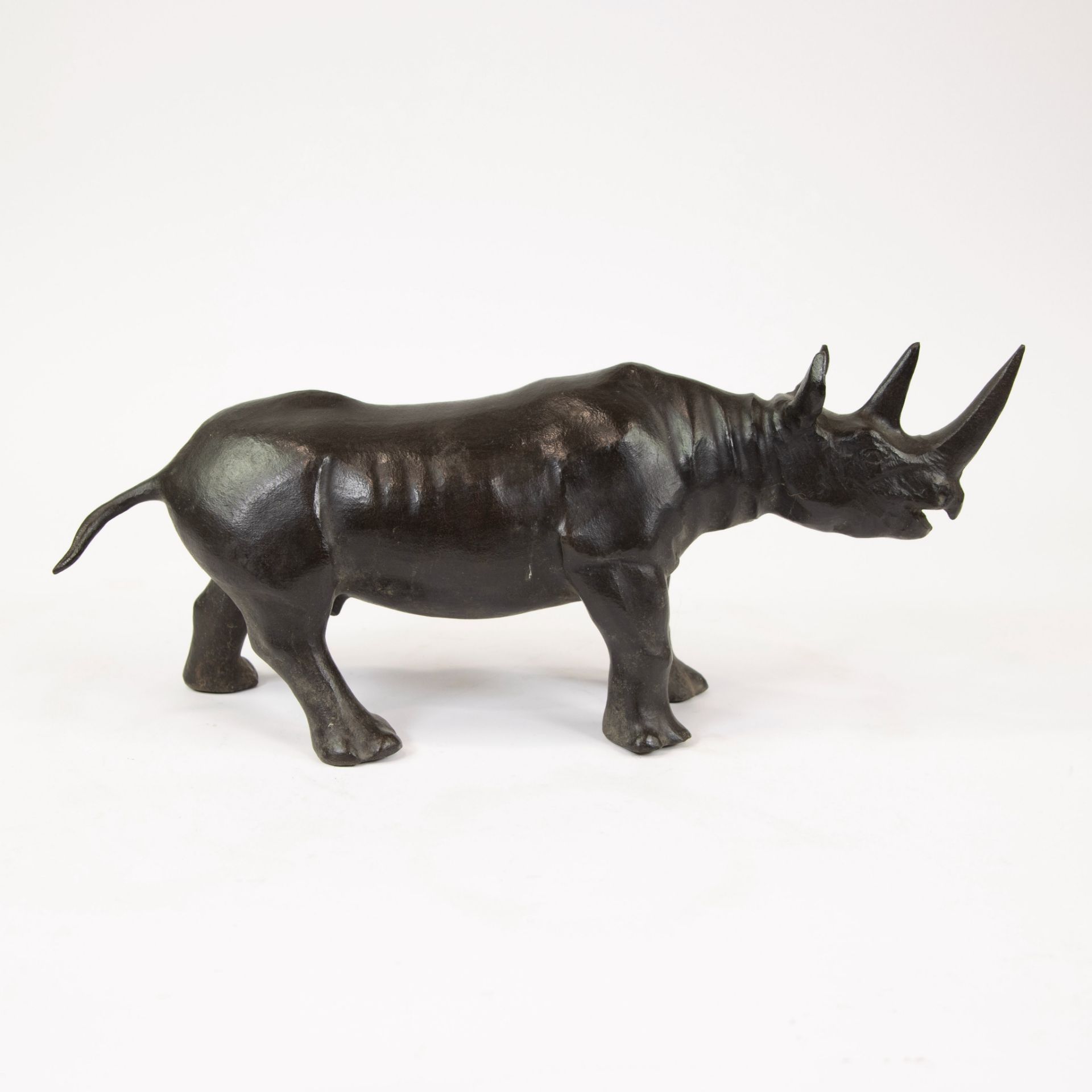 Bronze rhinoceros, not signed. - Image 4 of 5