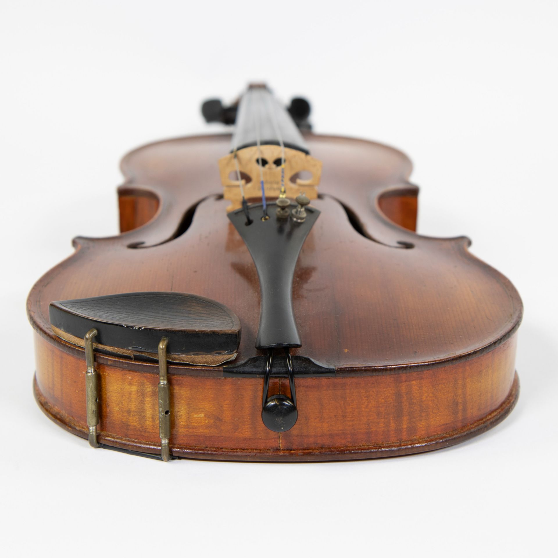 Violin no label, 356mm, wooden case - Image 5 of 5