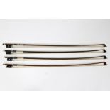 Lot of 4 violin bows