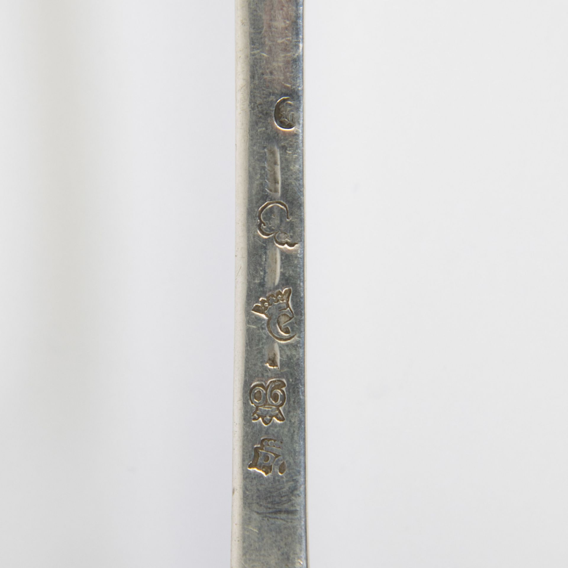 Silver soup spoon, Ghent 1790, Pieter Collé - Image 3 of 5