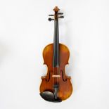 Violin no label, study violin, 355mm, playable + bow, wooden case