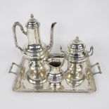 Coffee set, French, after 1869, Minerve (925) + Plateau Delheid (800)
